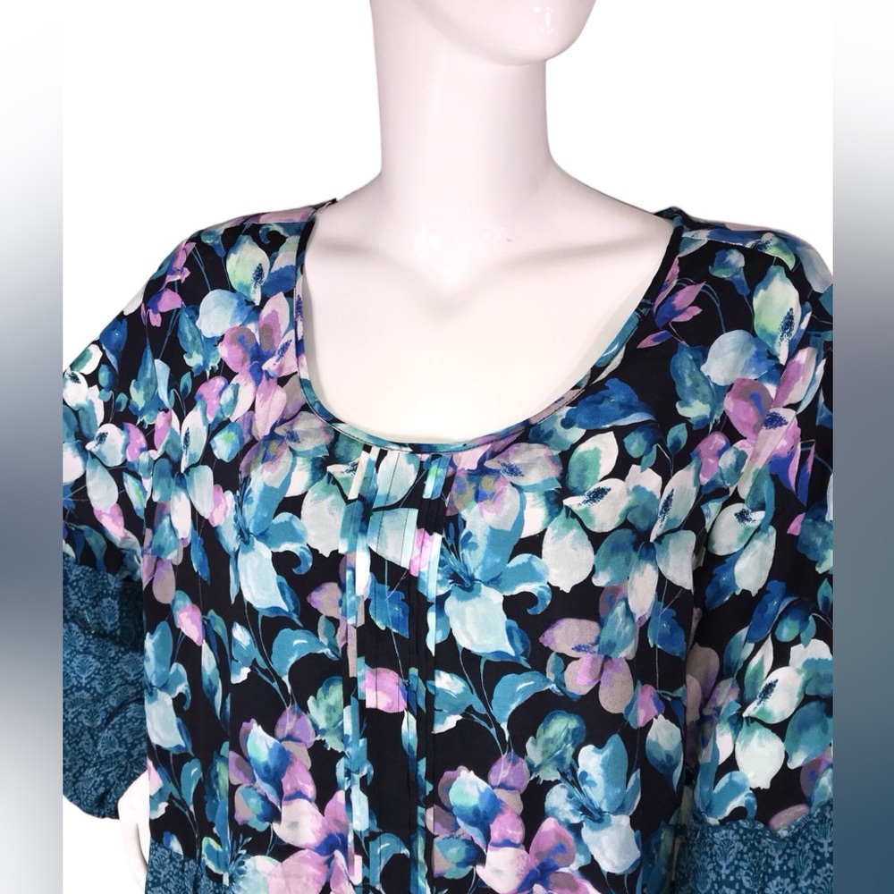 Soft Surroundings 2X Dress Romantic Mixed Print Gypsy Floral - Picture 9 of 16